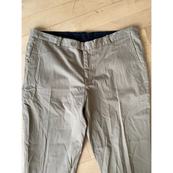 NORDSTROM Bnwot Tech-Smart Trim Fit Pants Trousers Tan Chinos - Picture 4 of 9